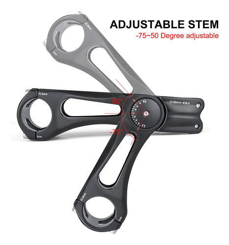 Vástago De Bicicleta Para Bicicleta, Vástago Ajustable De 65