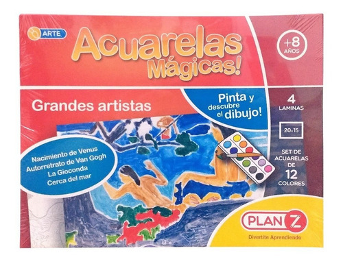 Acuarelas Magicas Set Arte Grandes Artistas Didactico Plan Z