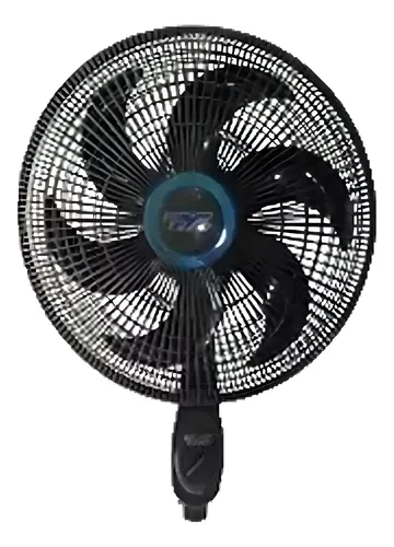 Ventilador chão Solaris FS1608 preto com 6 pás de plástico, 50 cm...