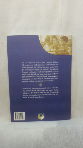 Livro Ao Professor, Com Meu Carinho - Rubem Alves - Editora Verus (Usado)