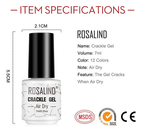 Juego De Esmalte De Uñas Efecto Craquelado
