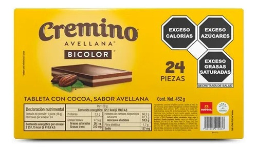 Chocolate Cremino Bicolor 72 Pz Nutresa