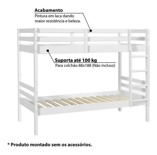 Beliche/ Treliche Teen Play Com Telhado Vi, Xale E Grade De Cor Branco