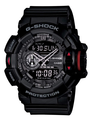 G Shock Ga 400 1b De Casio Reloj Multidimensional Negro An Correa Color De La Correa Bisel Color Del Bisel Fondo Color Del Fondo