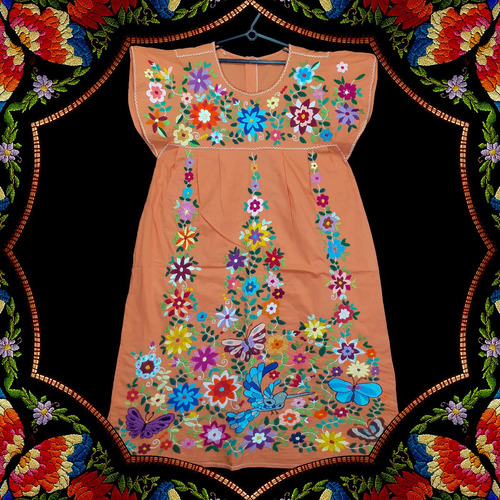 Vestido 48/50 Frida Kahlo Com Bordado Colonial Portugues