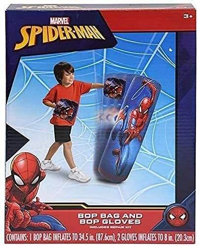 Spiderman Spider-man - Juego De Saco De Boxeo Y Guantes Inf.