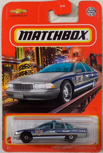 Chevy Caprice Classic Police Gris Matchbox Mattel 