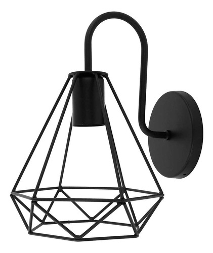 Lámpara De Pared Arquitectónico Maxxi Mx-ar8027/n Sin Foco Color Negro
