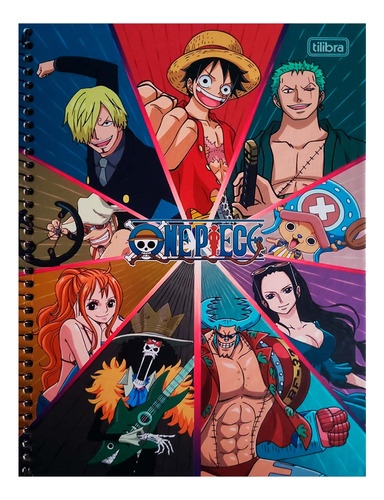 Caderno Universitario One Piece 10 Materias Capa Dura