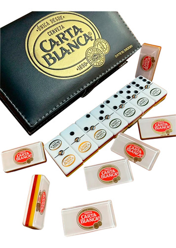 Domino Tecate Plata / Domino Carta Blanca Encapsulado