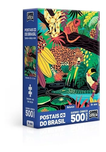 Postais do Brasil - Natureza - Quebra Cabeça 500 peças nano - Toyster  Brinquedos - Toyster