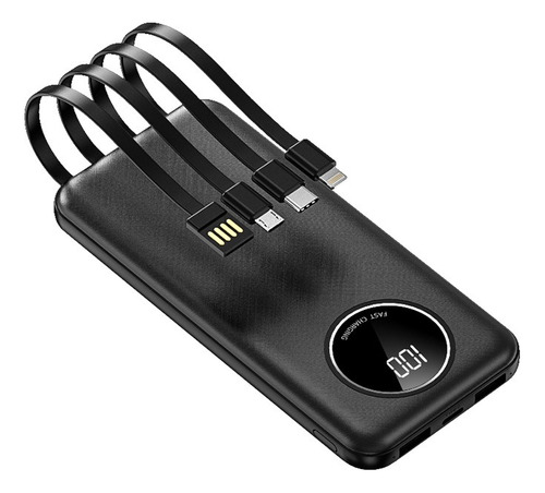 Power Bank Pila Baterias 20000mah Recargables Para Celular Negro