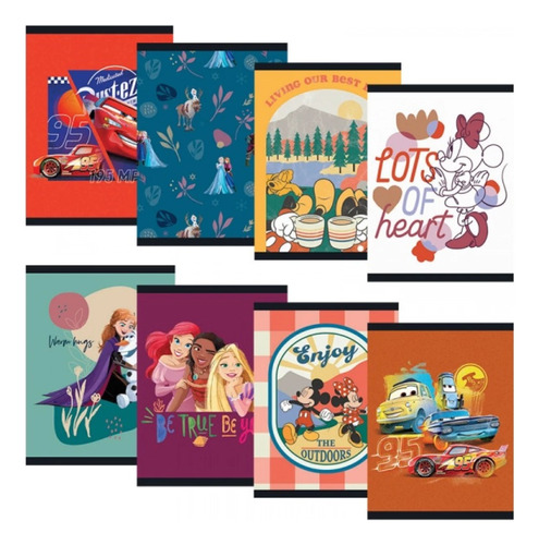 Pack 20 Cuaderno Licencias 48 Hoja Escolar Personajes Disney