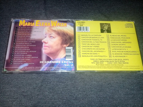 Lote 2 Cds Maria Elena Walsh - 20 Grandes Exitos