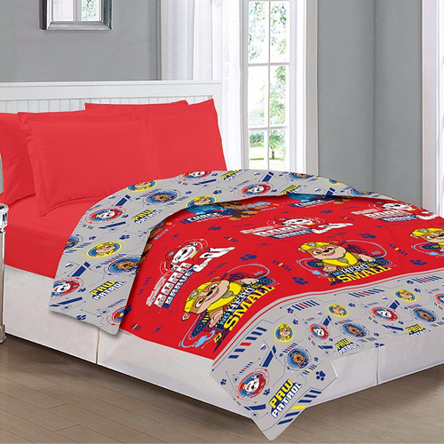 Colcha Reversible Paw Patrol 1 Plaza 100% Microfibra Estampado