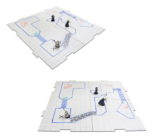Grid 4 Peças 6mm Premium Riscável Com Caneta Marcador