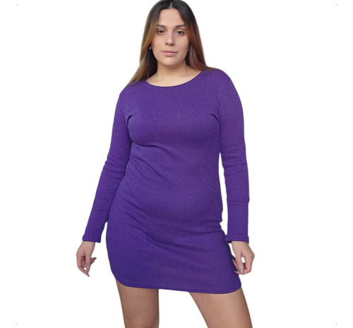 Vestido Morley Lanilla Abrigado,sexy Talle Grande Mc