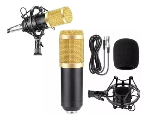 Microfono Condensador Estudio Con Espuma Streaming Tiktok