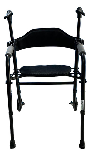 Andadera Rollator Asiento Aluminio Doble Apoyo Plegable
