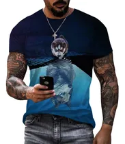 Comprar Playera 3d Estampada De Perros Y Lobos De Verano 2023