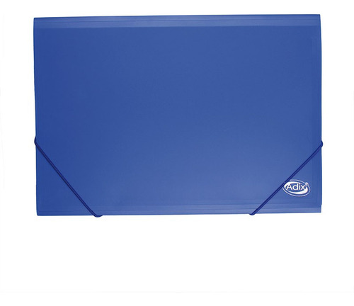 Carpeta Plástica Con Elástico Adix Azul Oficio