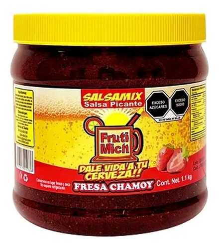 Salsa Para Micheladas Frutimich Sabor Fresa Chamoy 1l