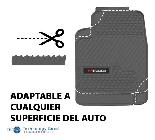 Piso De Auto Gris Tipo Mazda Camioneta Pvc/tapiz Generico