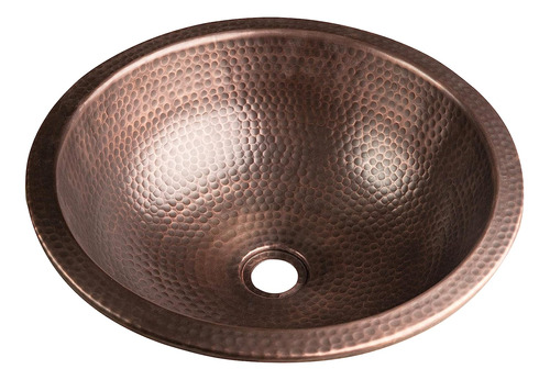 Bacha De Cobre Martillado A Mano Baño Elegante De 41cm