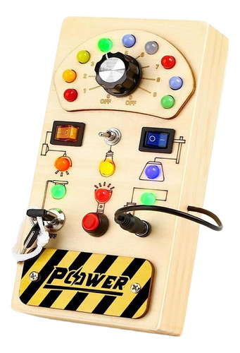 Led Busy Board Tablero Sensorial De Madera Led Para Niños