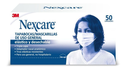 Tapabocas De Uso General Nexcar Color Blanco