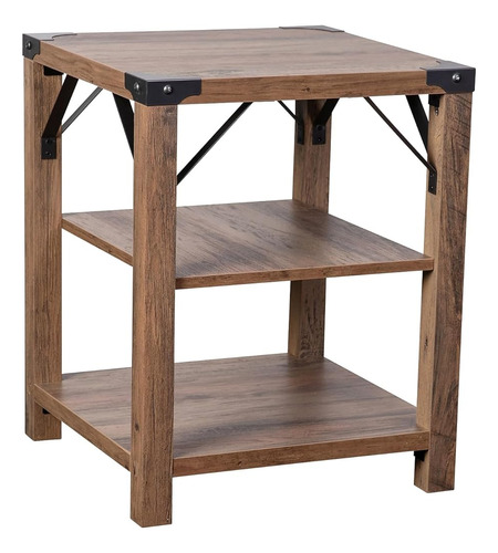 Flash Furniture Wyatt Modern Farmhouse 3 Tier Side Table - M