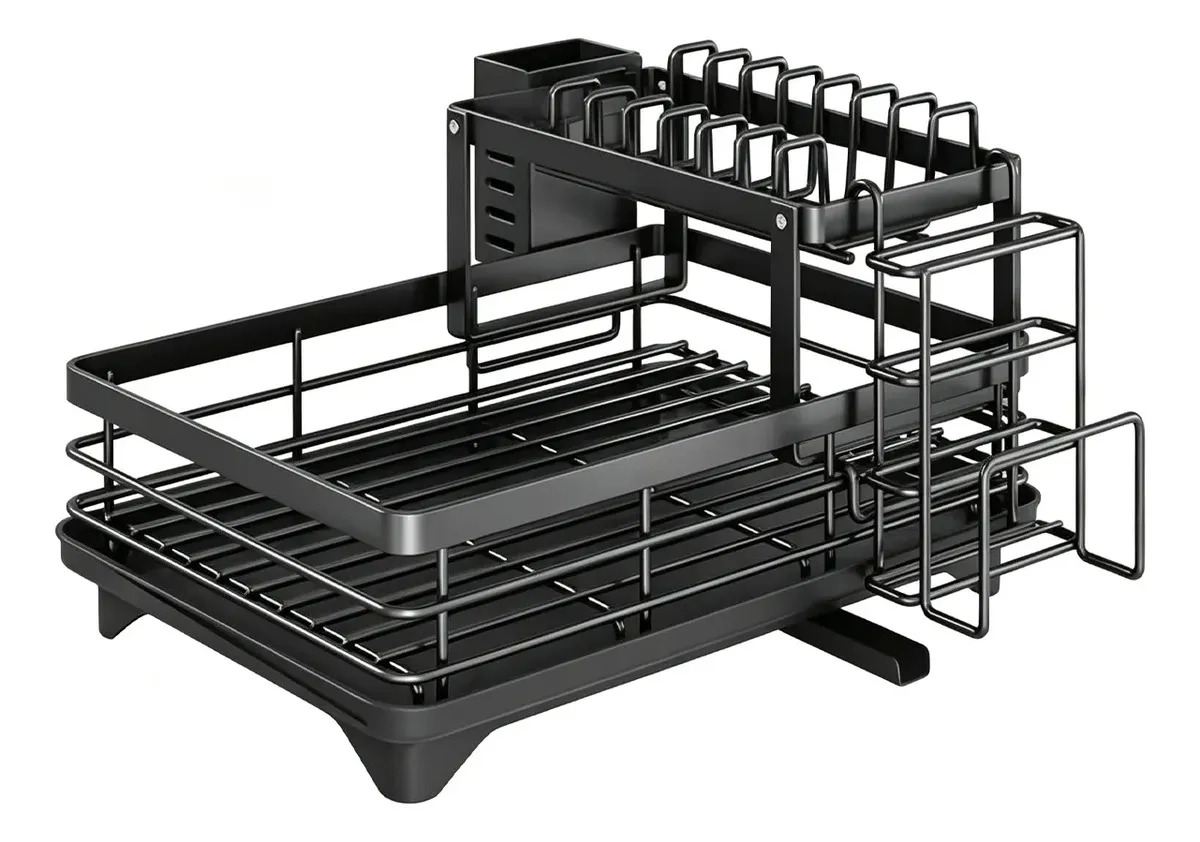 Escurridor De Platos Con Drenado Automatico Para Cocina