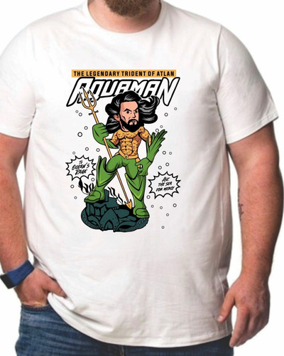 Remera Talles Especiales Para Hombres Con Comic Aquaman 7088