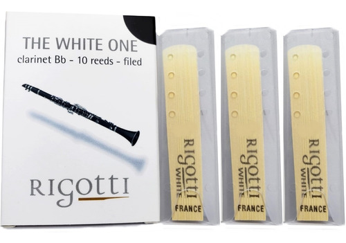 Kit 3 Palhetas Rigotti The White One Clarinete - Escolha Nº
