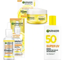 Comprar Kit Garnier Express Aclara Anti Manchas Super Uv 3 Pasos