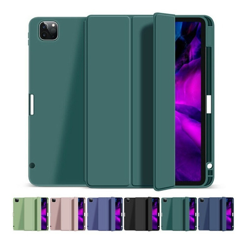 Estuche Funda Smart Case iPad Pro 12.9 M1 2021 Slot Pencil 