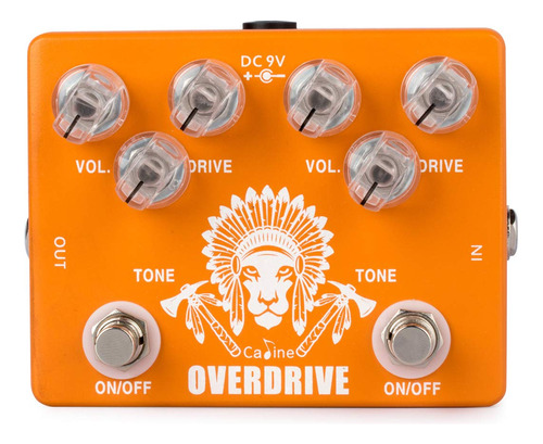 Caline Cp-70 - Pedal De Efecto De Guitarra Dual Overdrive Tr