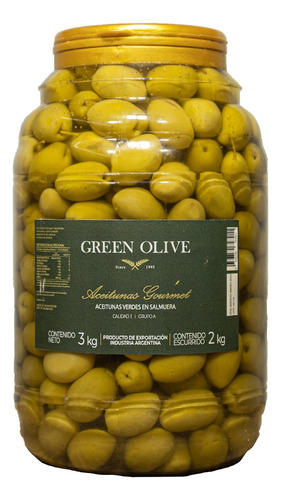 Aceitunas Verdes Green Olive N° 000 X 2 Kg. Esc. Pet