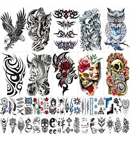 42 Hojas De Pegatinas De Tatuajes Temporales (incluye10hojas