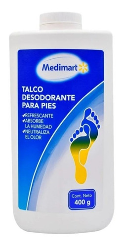 Talco Desodorante Medimart Para Pies 400 G