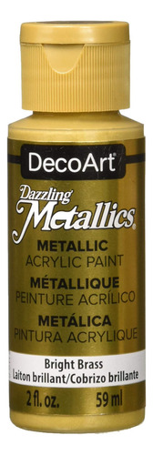 Decoart Pintura Acrílica Dazzling Metallics De 2 Onzas, Bajo