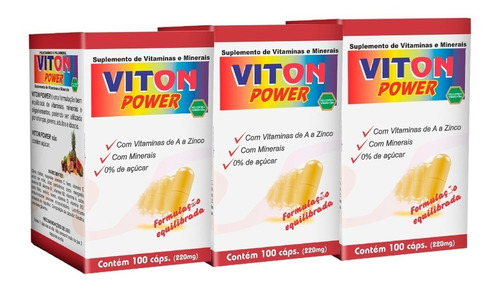 Polivitamínico Viton Power - 3x 100 Cápsulas - Melcoprol