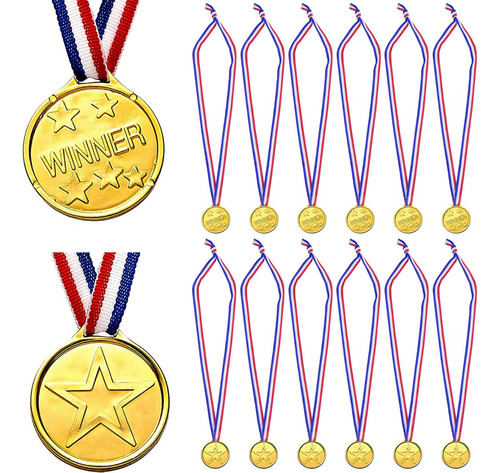 12 Medallas Deporte Premio Concurso Fiesta Olimpiadas Ganar