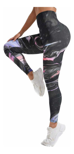 Leggings Deportivo Con Estampado Y Control De Abdomen