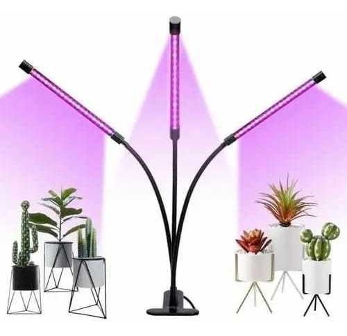 Lámpara Led Grow Indoor Crecimiento Cultivo Plantas 3 Tubos.