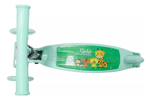 Scooter Jirafa Verde Con Ruedas Plegables, Scooter Infantil