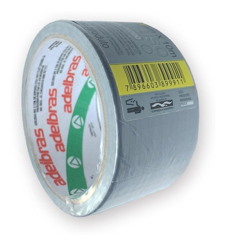 Fita Silver Tape Adelbras 48 X 10m Cinza 803080002 C327514