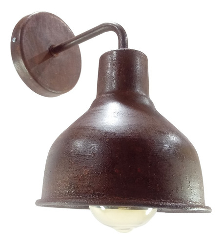 Lampara Aplique Pared Campana Industrial Oxido Ø 16 E 27