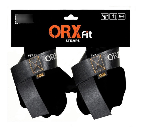 Straps Pesas Crossfit Gym Entrenamiento - Cuero Negro Orxfit