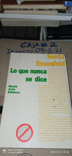 Libro Lo Que Nunca Se Dice. Senta Essenfeld